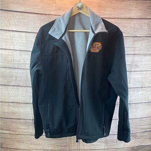 Port Authority Black Softshell Jacket with Gray Lining